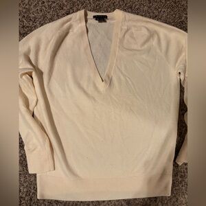 Theory women’s Off-White V-Neck Sweater